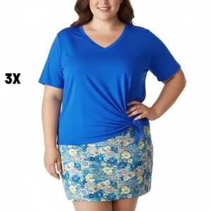 SHEIN Curve Royal Blue Top
